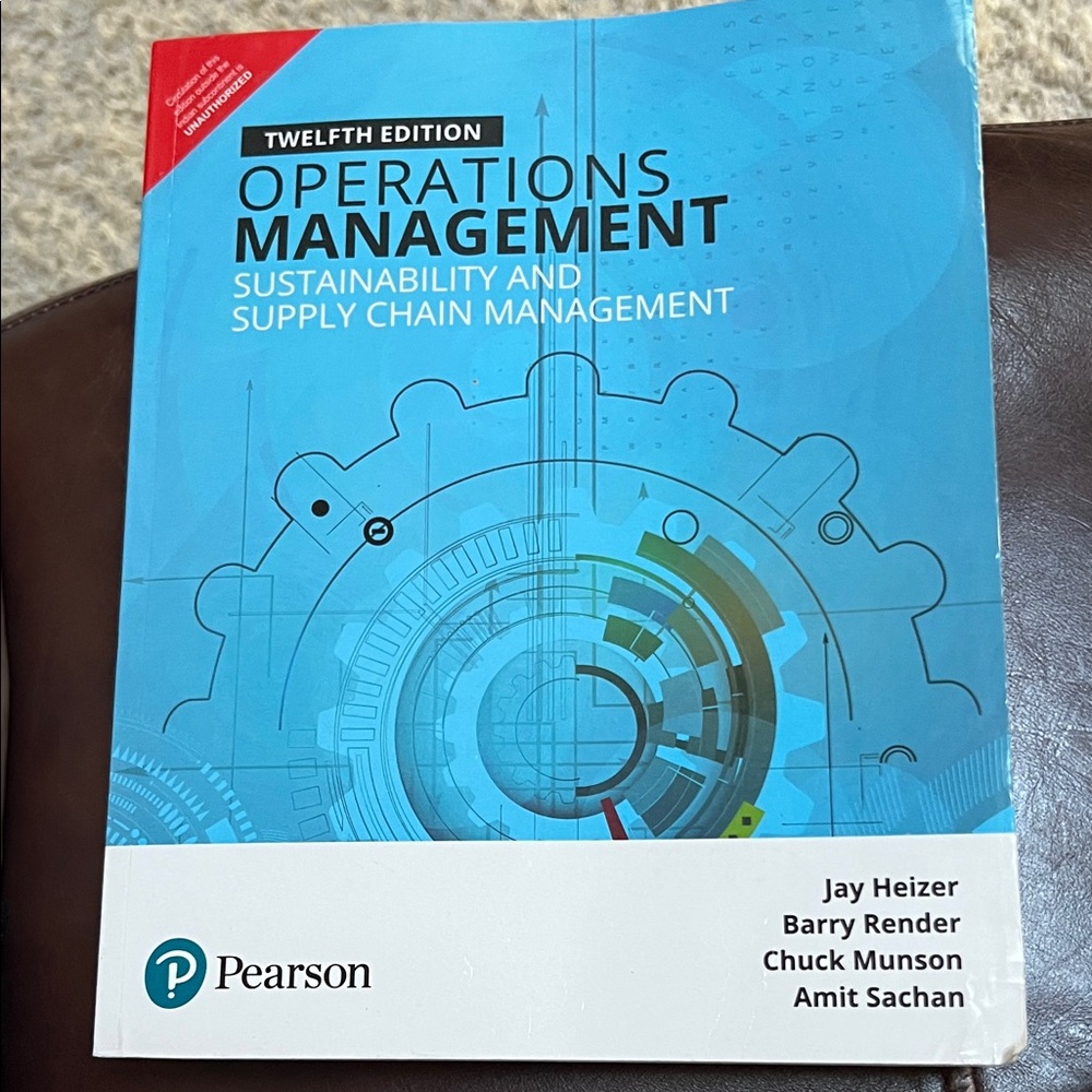 Used Pearson Blue Operations Management Book